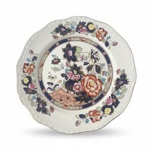 VTG Masons Mandarin Ironstone Scalloped One Dinner Plate England Victorian